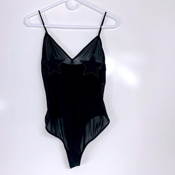 Kendall & Kylie Sheer Black Mesh Bodysuit - Picture 1 of 6